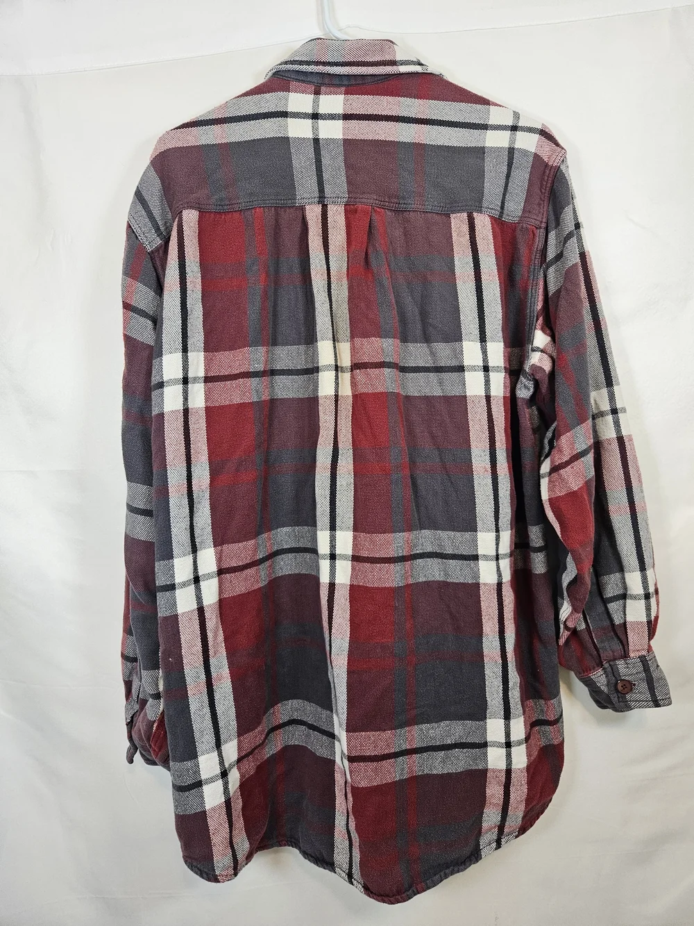 Levi's Red, Gray & White Plaid Button-Down Shirt